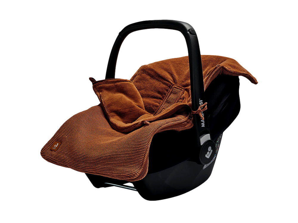 Voetenzak voor Autostoel & Kinderwagen - Basic Knit - Caramel