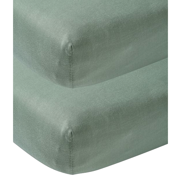 Jersey Hoeslaken 2-pack - Stone Green - 60x120cm