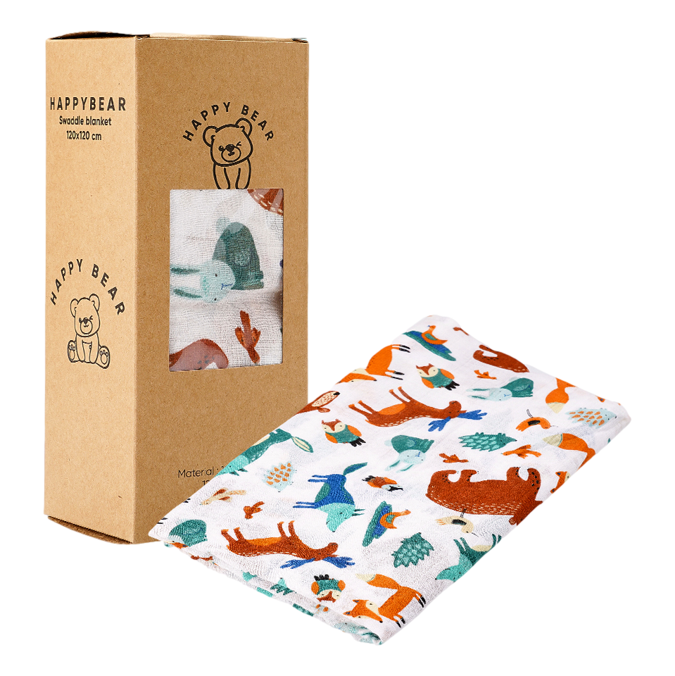 Swaddle hydrophilic cloth - Forest animals