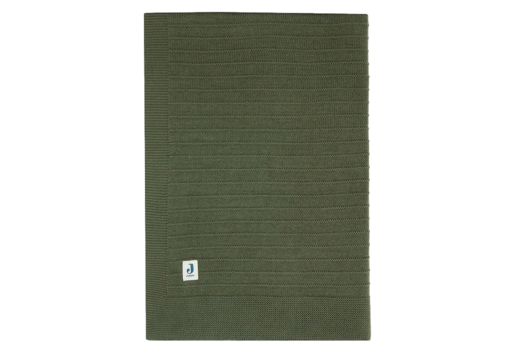 Deken Ledikant Pure Knit - Leaf Green - GOTS