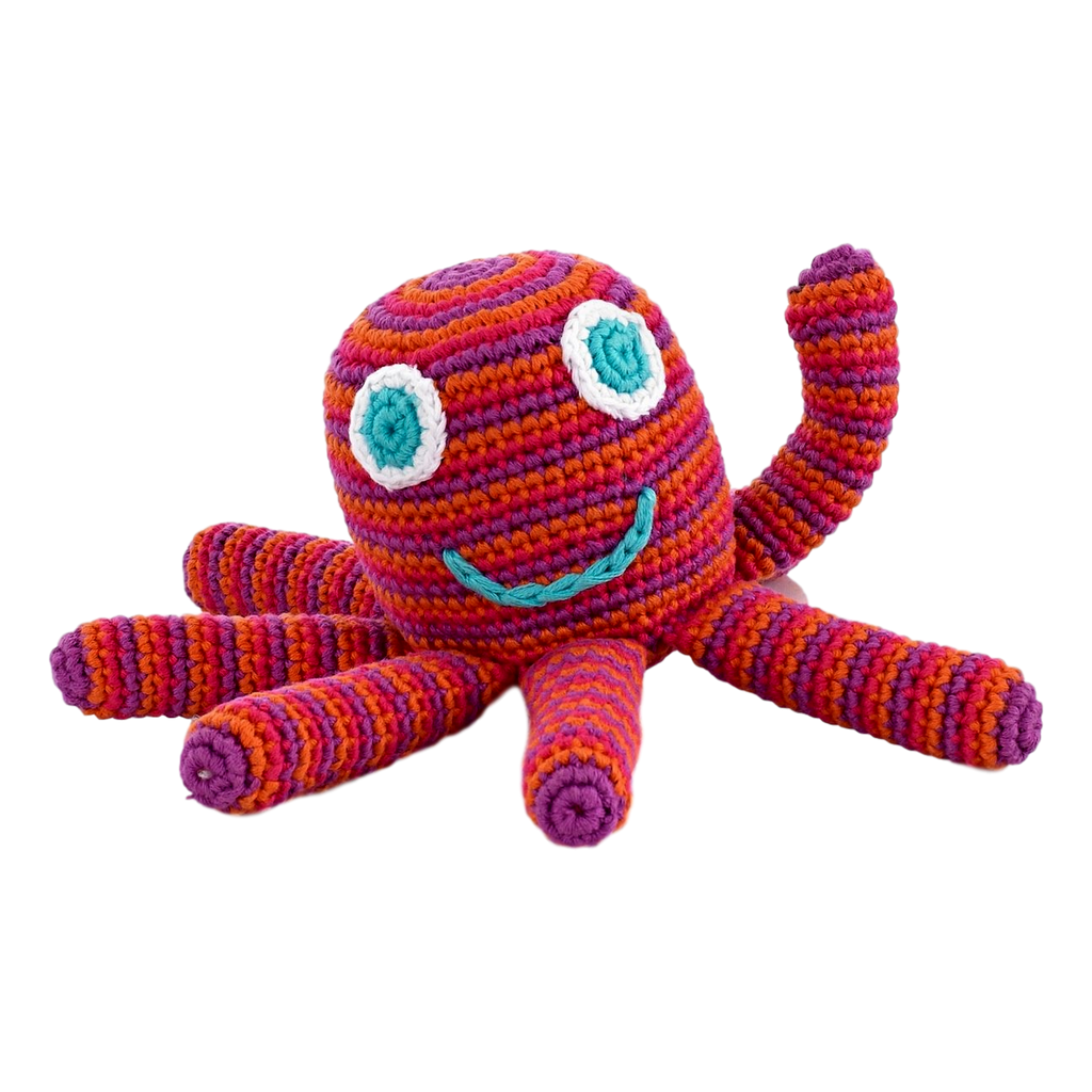 Pebble Rammelaar – Octopus roze Rammelaars Pebble